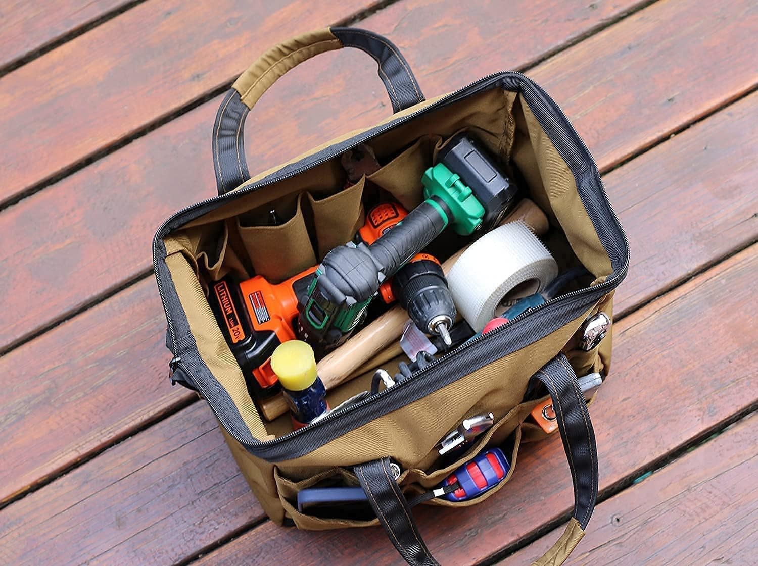 Coreflex 14 inch Wide-Mouth Tool Bag, Gear Bag, Multiple Purpose - for Plumbe...