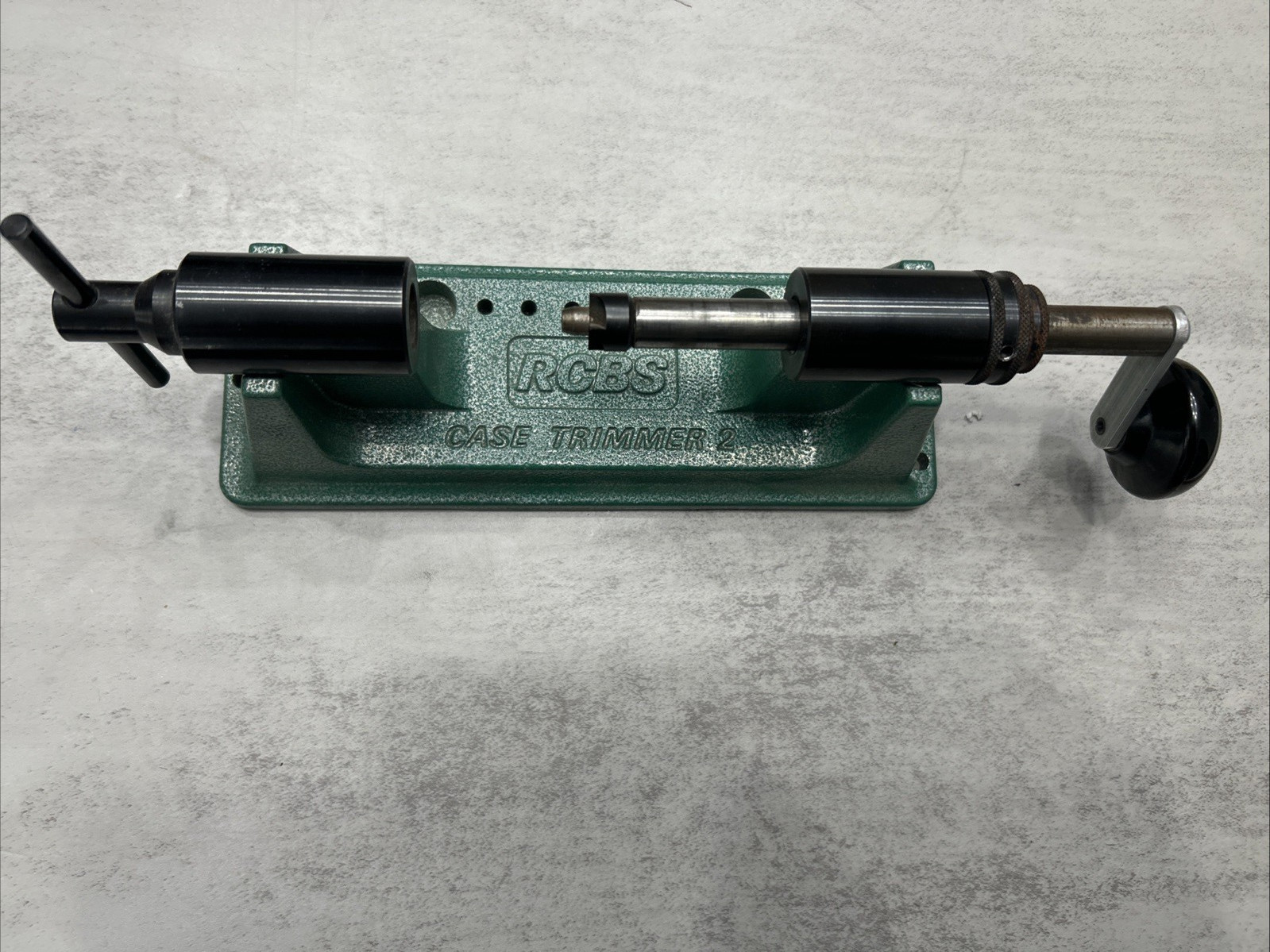 RCBS CASE TRIMMER 2, WITH NO. 1 TRIMMER COLLET, ( SCREW NEEDED)