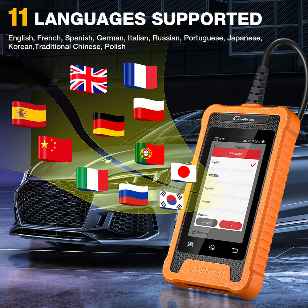 LAUNCH Creader Elite for Chrysler Bidirectional Car Diagnostic Tool OBD2 Scanner