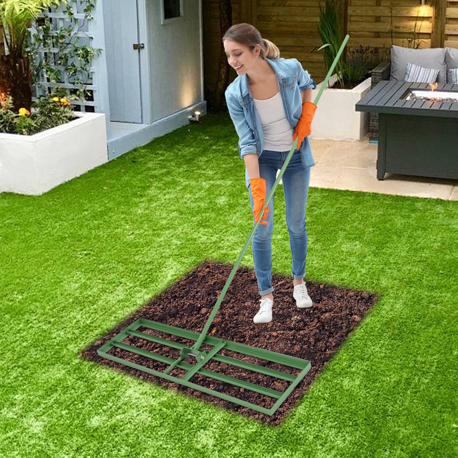 Lawn Leveling Rake, Lawn Leveler Tool, Lawn Leveling Rake for Yard