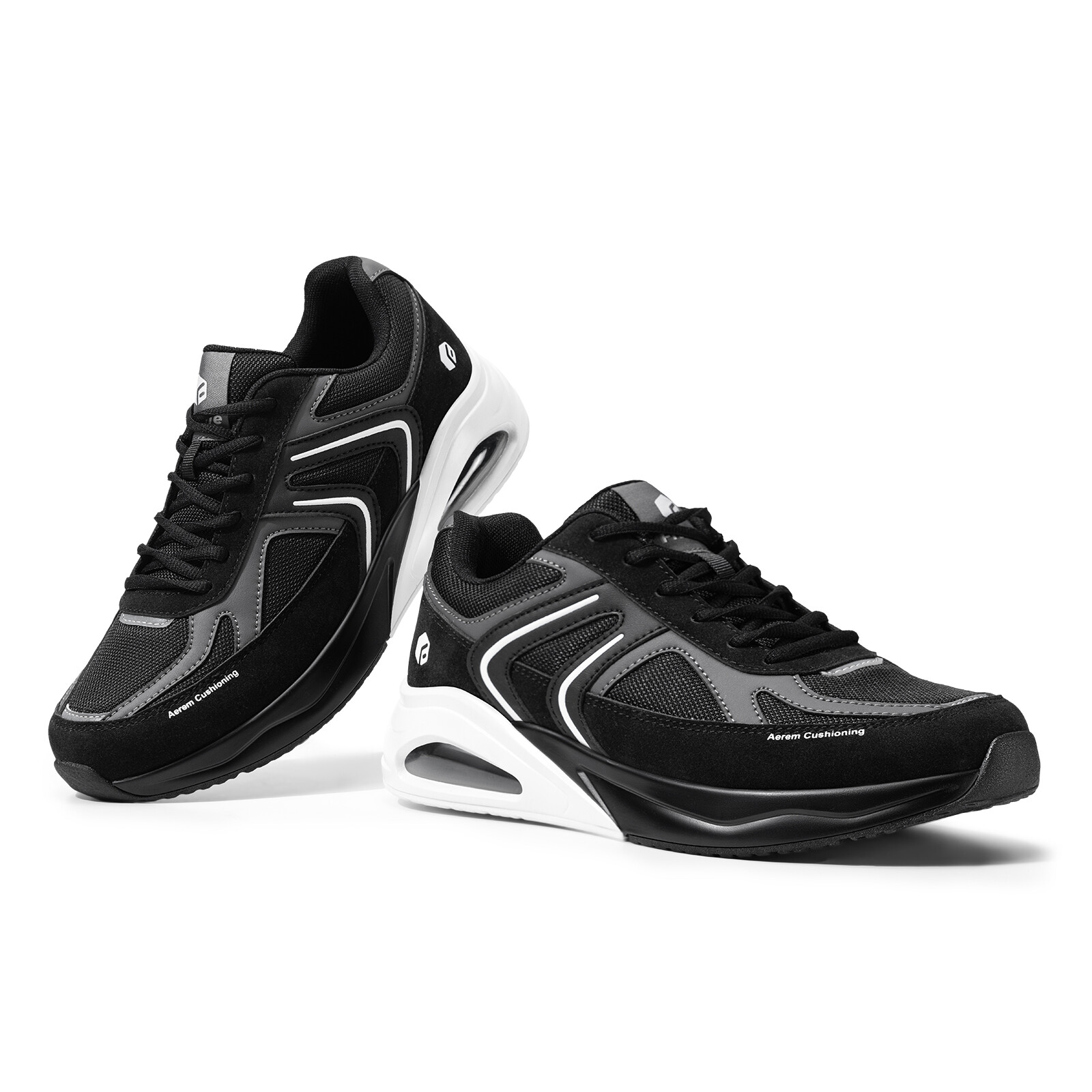 FitVille Men's Extra Wide Walking Shoes Air Cushion Cross Training Sneakers 8-15