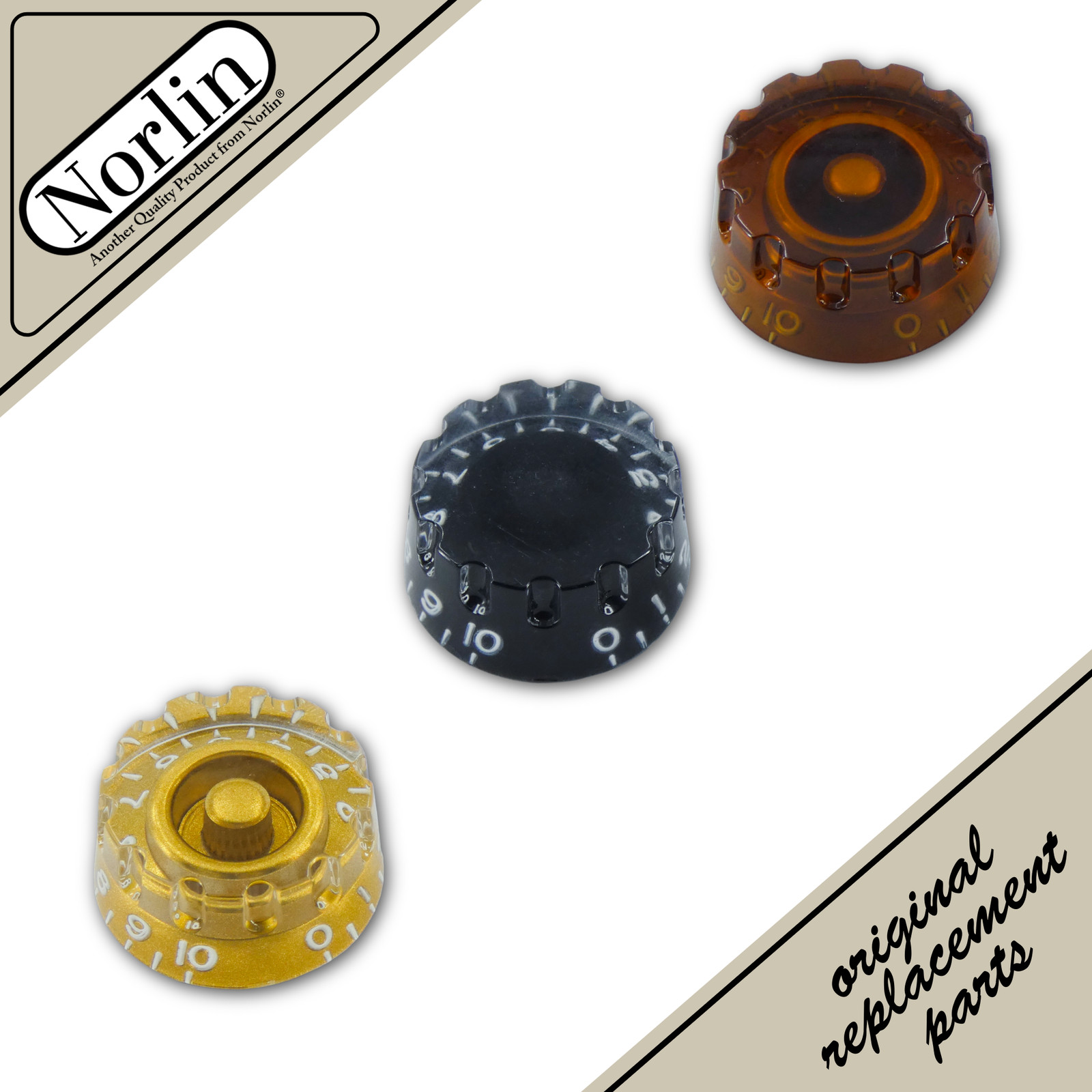 Norlin Embossed Fluted Vintage Speed Knob for Gibson® Guitars