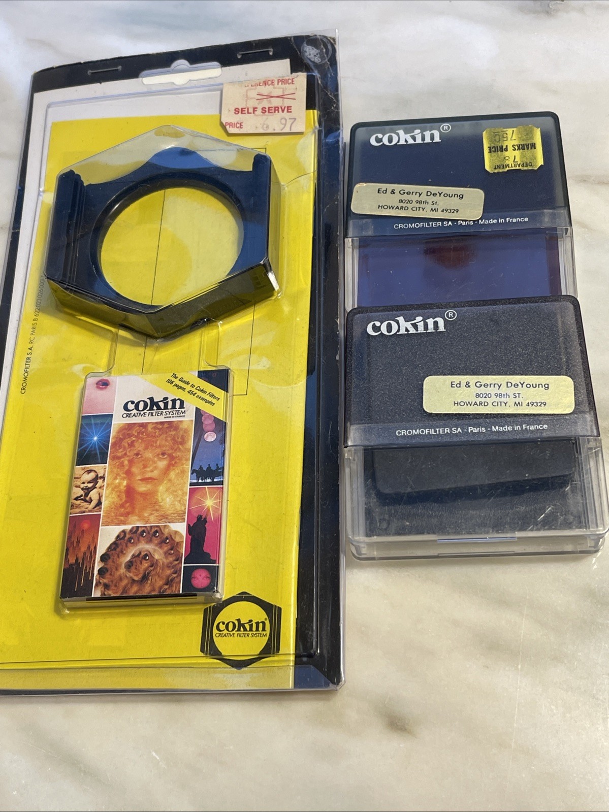 Cokin Holder for A Series Filters with 55mm adapter & booklet Sepia filter lot 3