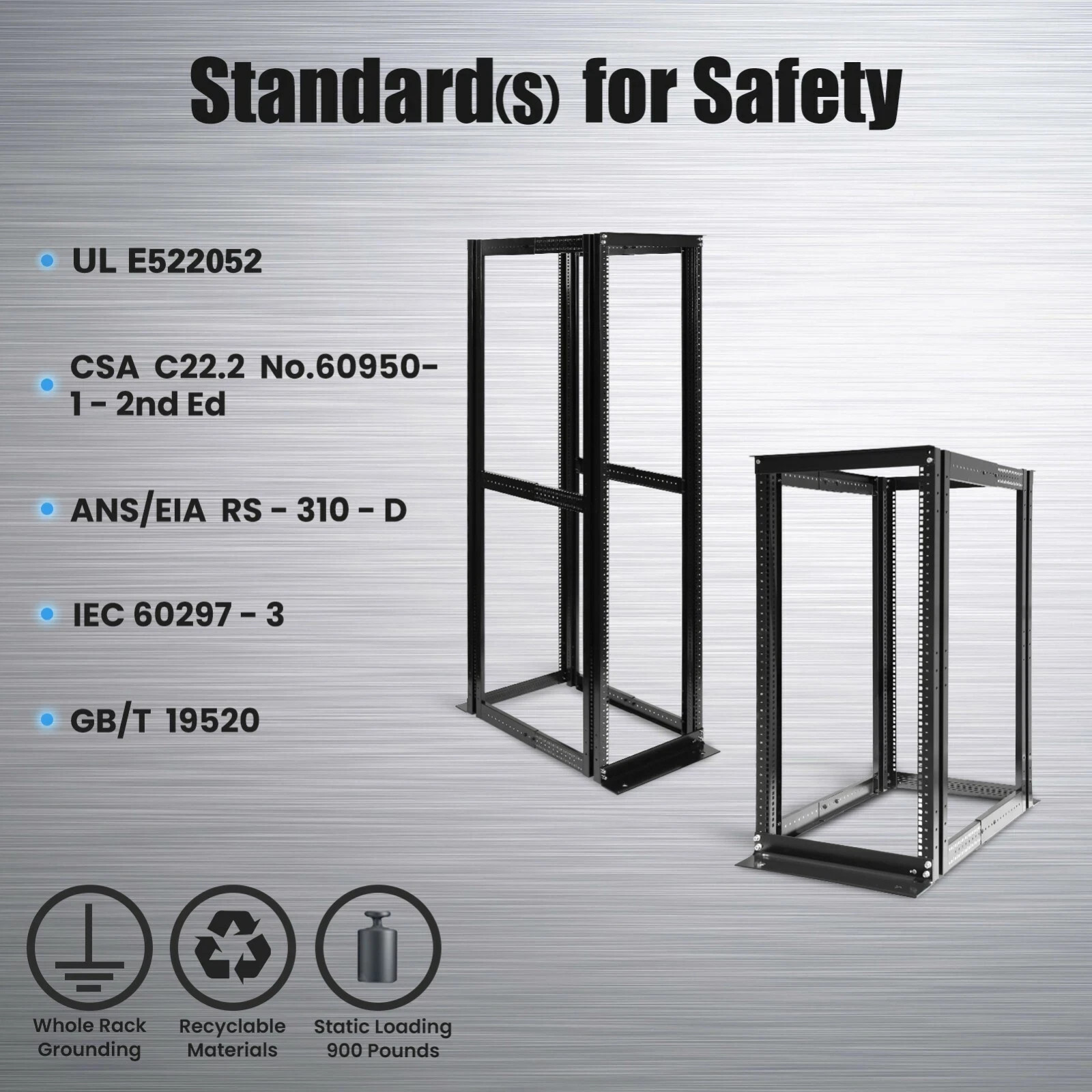 New 27U 4 Post Open Frame Data Network Server Rack Enclosure19" Adjustable Depth