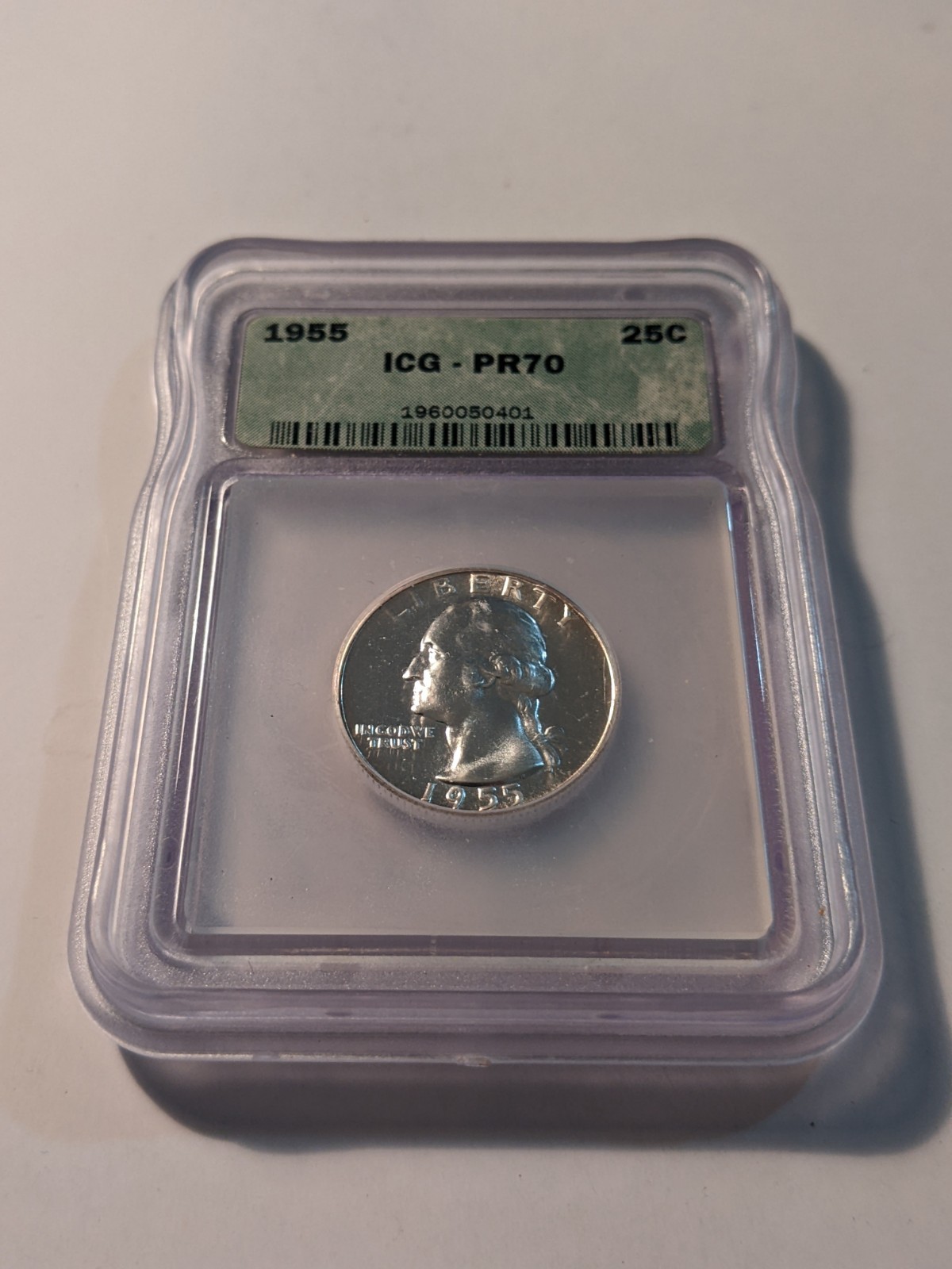 1955-D ICG PR70 25C Quarter