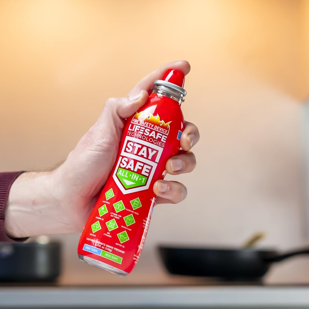 Multi-Purpose Fire Extinguisher for Lithium-Ion & Electrical Fires - Easy & Safe