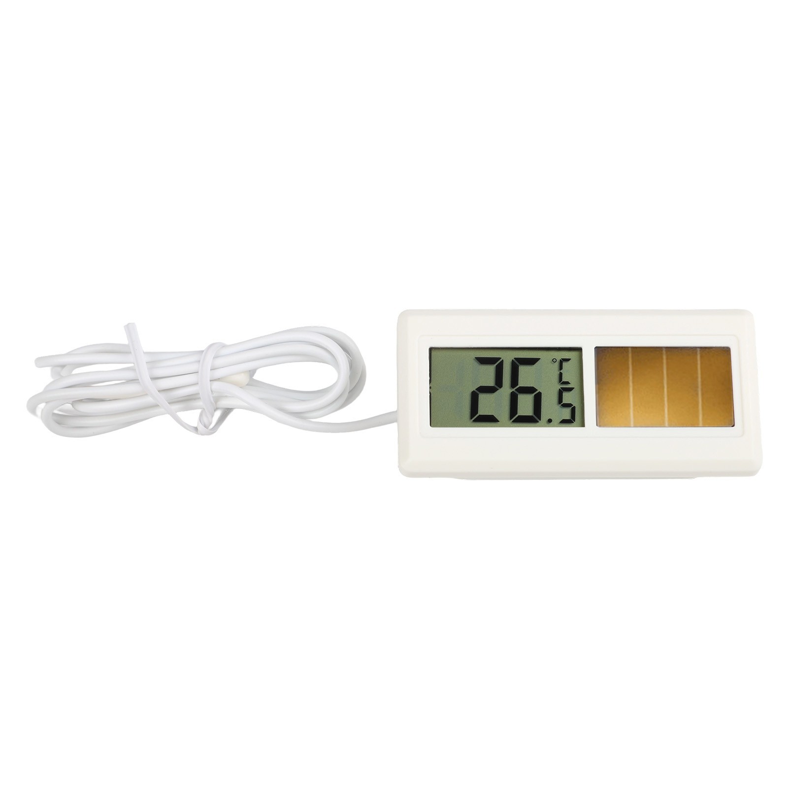 Portable Solar LCD Thermometer Sensor with Waterproof Design and Long Cable