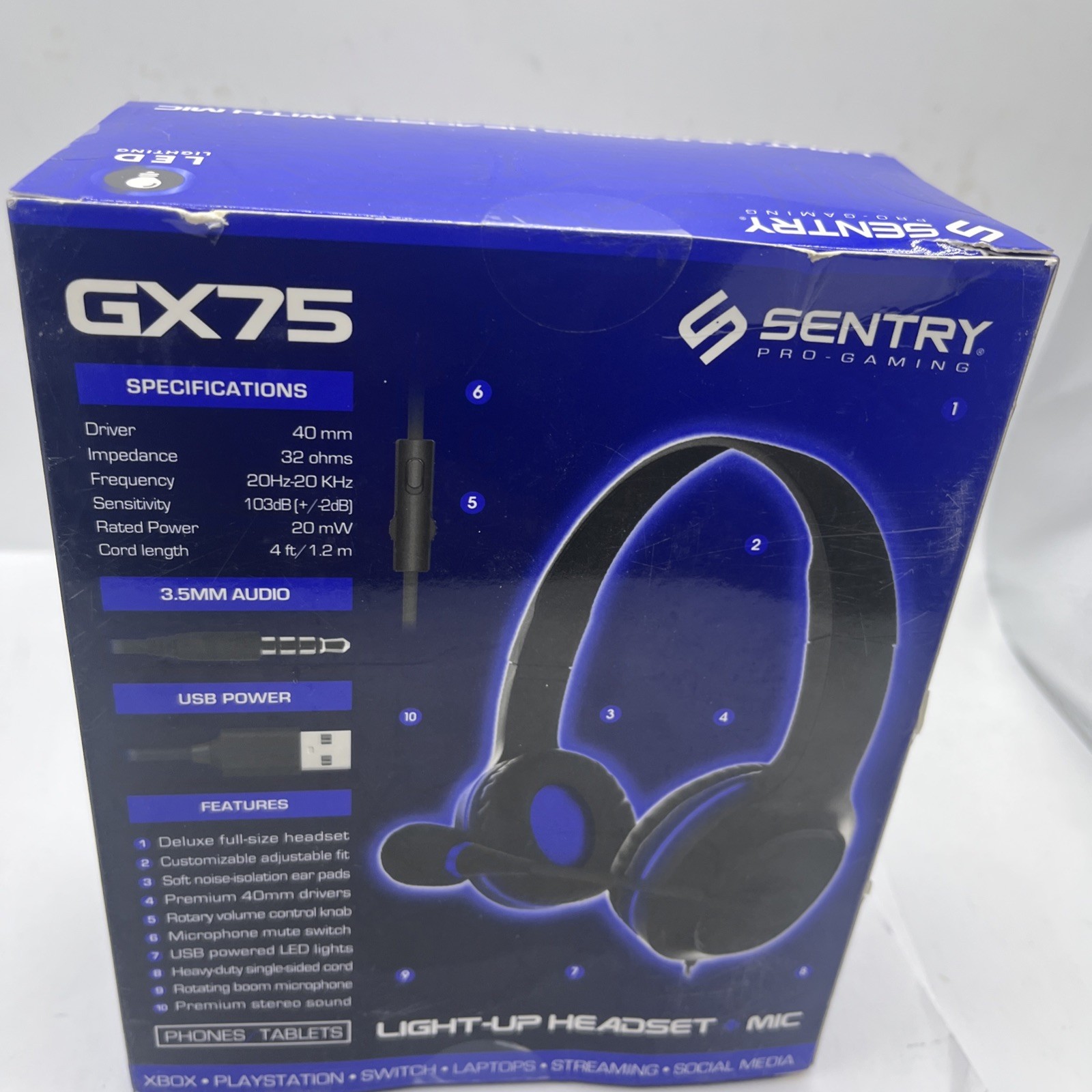 Sentry GX75 Headset New Sealed