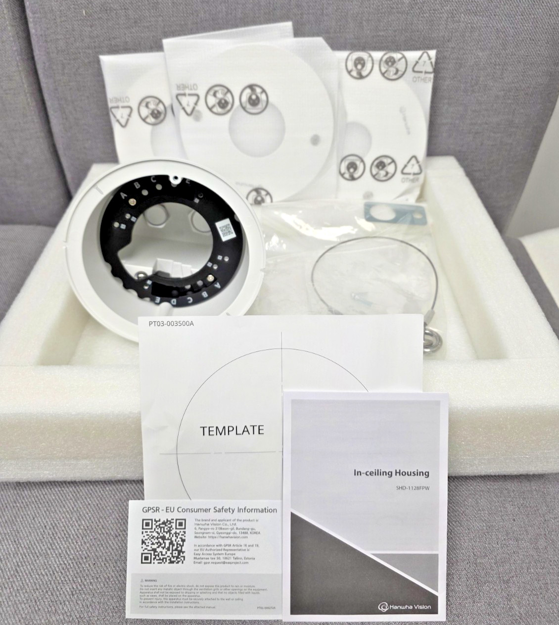 Hanwha Vision In-Ceiling Dome Flush Mount SHD-1128FPW ***BRAND NEW/EXCELLENT***