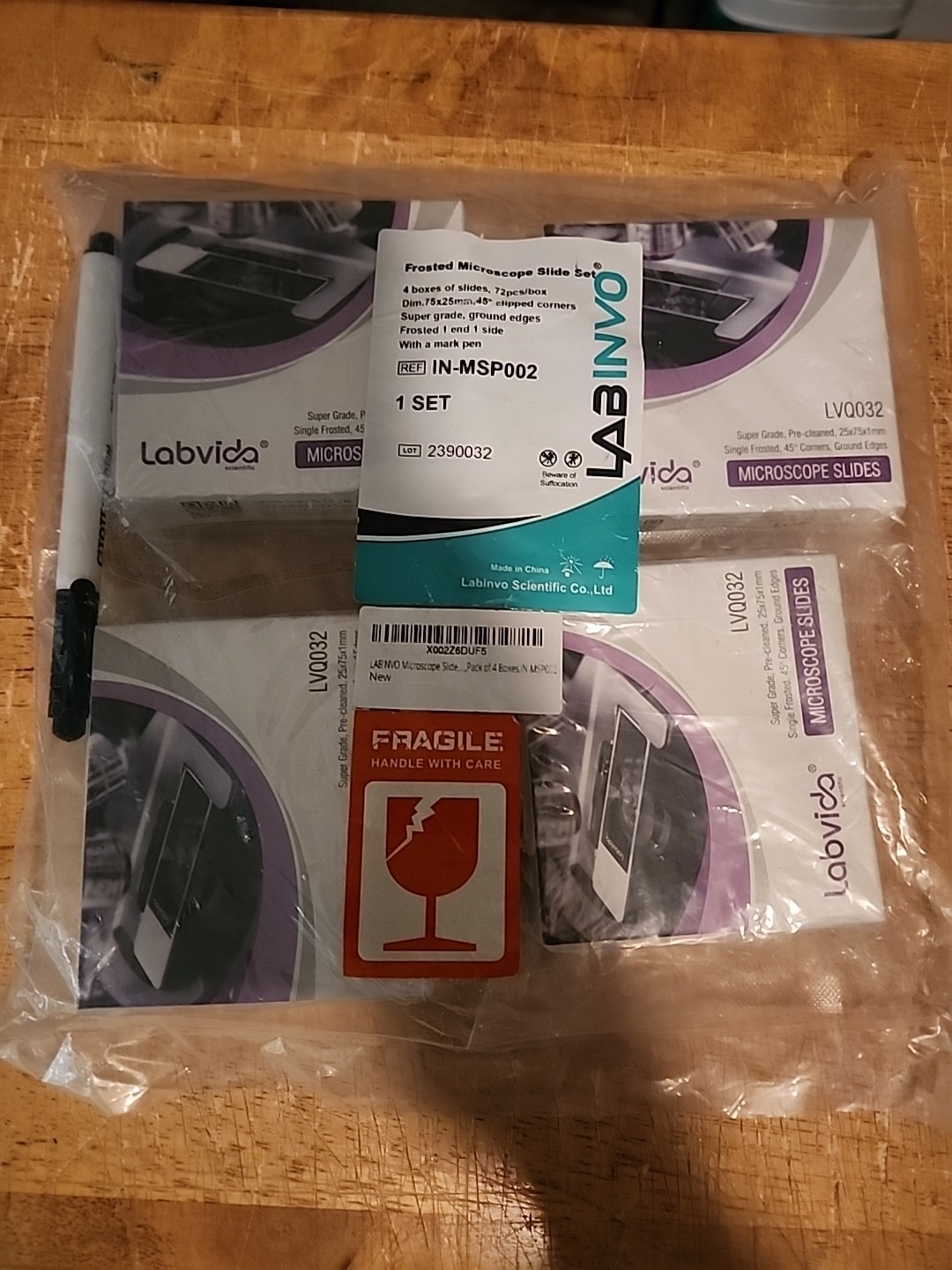 4-Labvida 288 pcs of Pre-Cleaned Frosted Microscope Slides Dim. 75mmx25mm LVQ032
