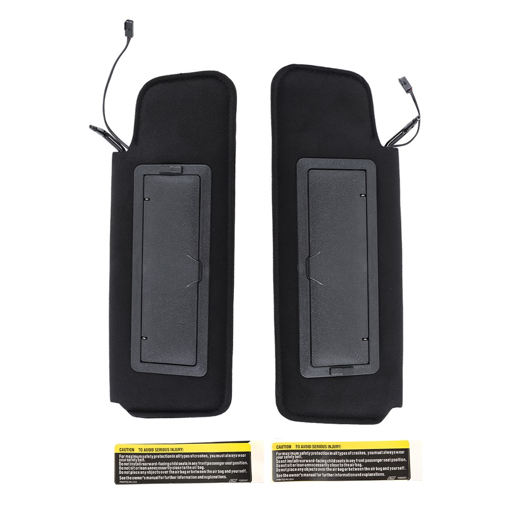 Labwork Left Right Front Sun Visors With Vanity Mirror For Corvette C4 1984-1996