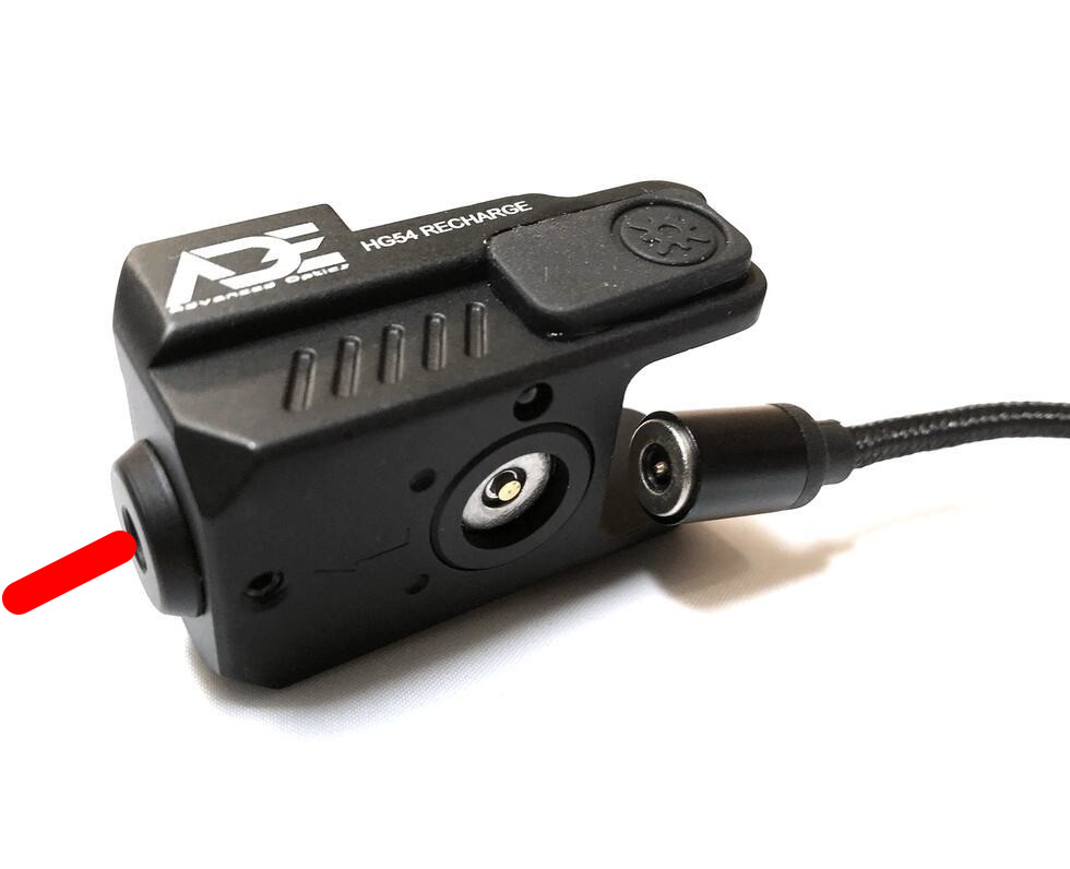 HR54C RECHARGEABLE Compact RED Pistol Rifle Laser 4 Ruger 9E Walther PPKS 380