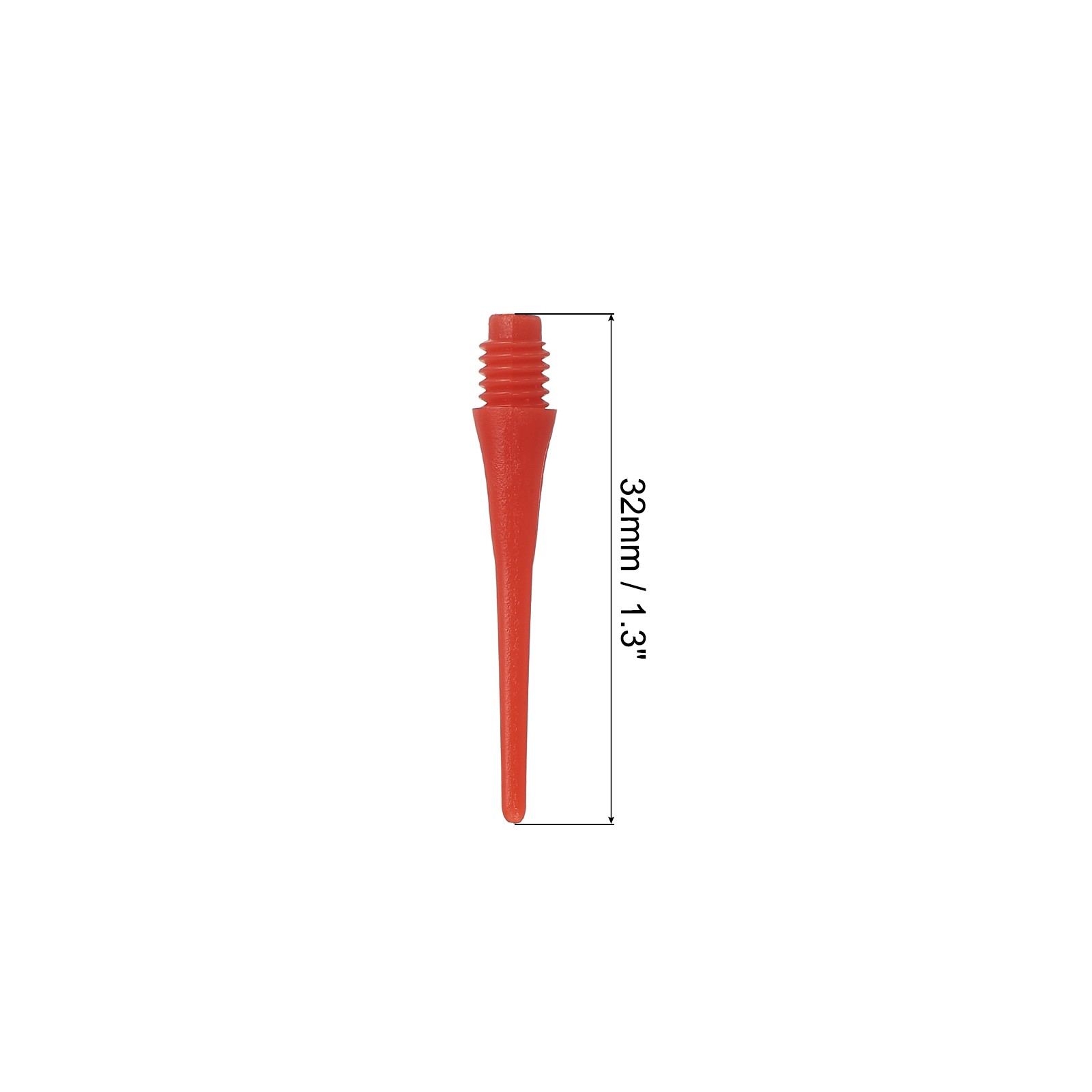 50Pcs 2BA Thread Plastic Soft Tip Dart Points Replacement Accessories, Red