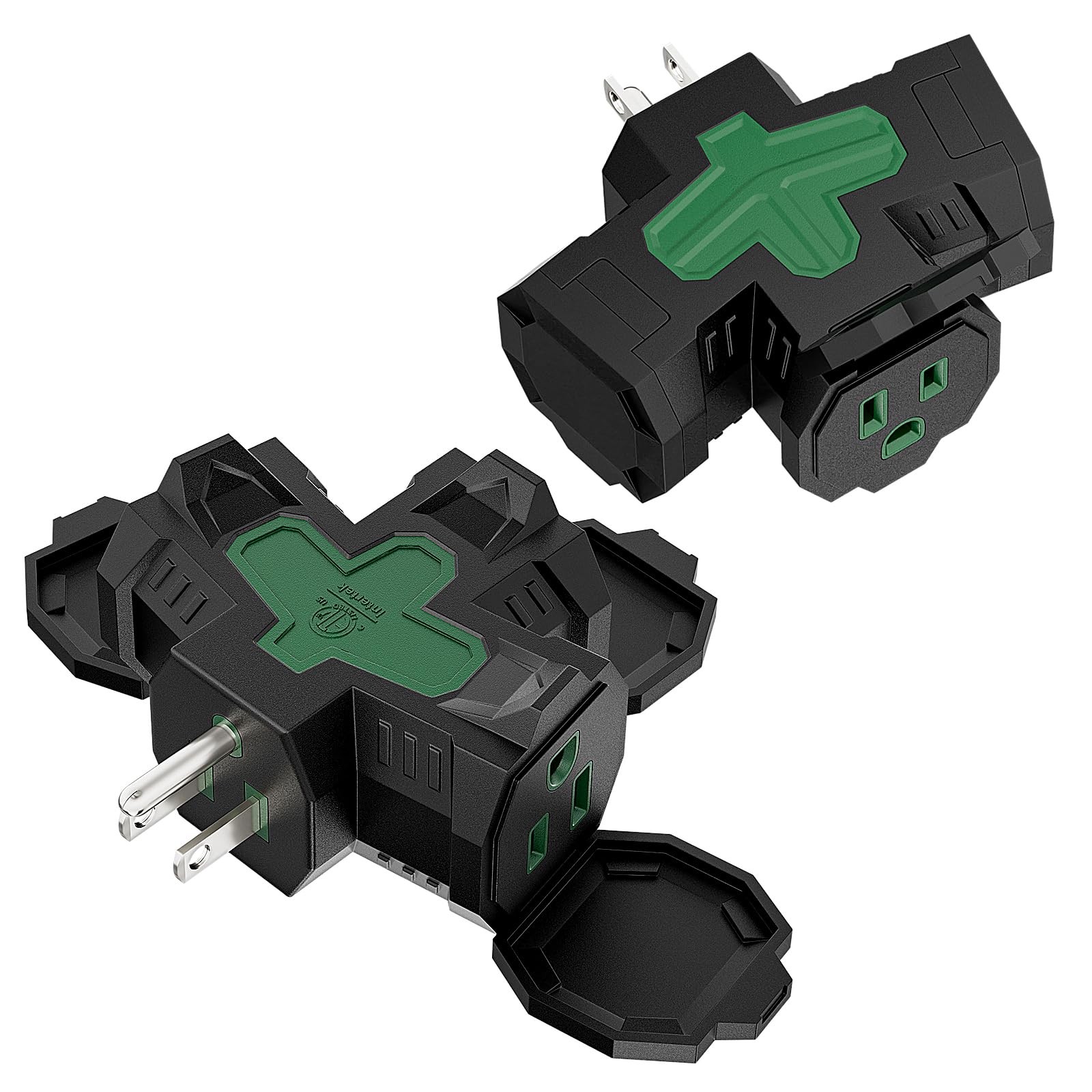 - Electrical Multi-Outlet, 3-Way Indoor Outdoor Adapter with Protective Cover...