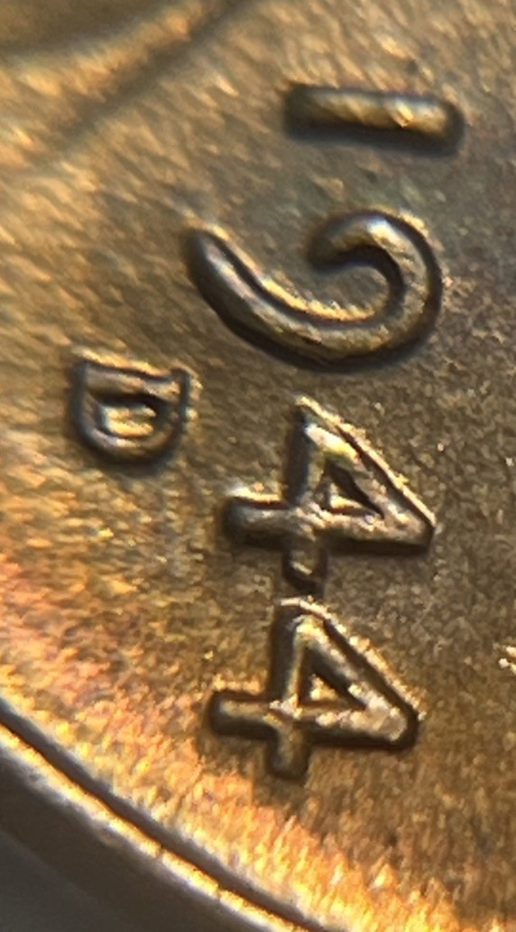 1944 D/D Wheat Penny Errors DDO Die Clash Uncirculated