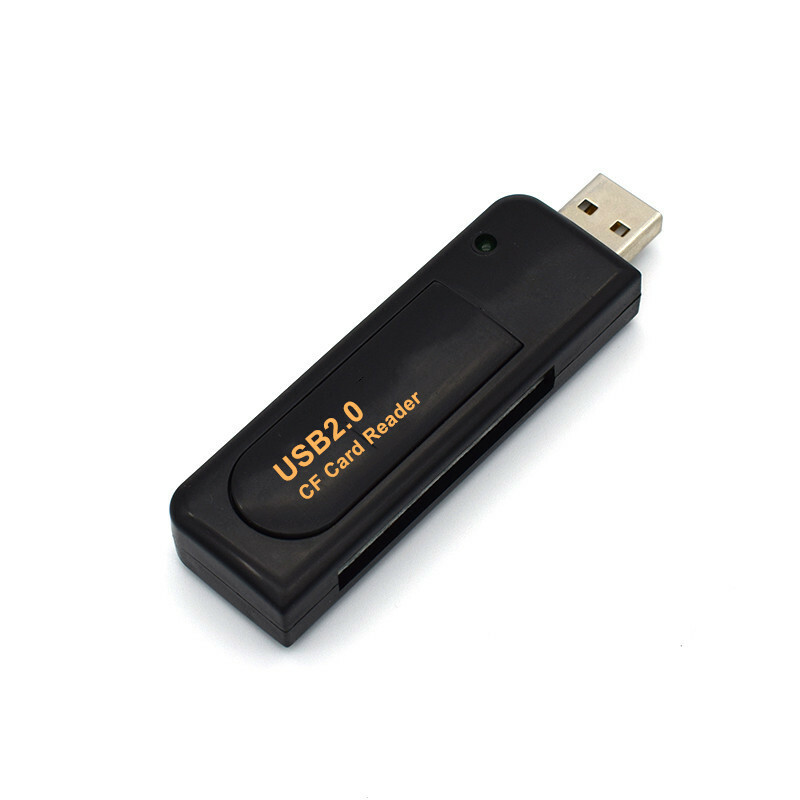 High-Speed USB 2.0 CF Card Reader for Type I & II CompactFlash – Plug and Play