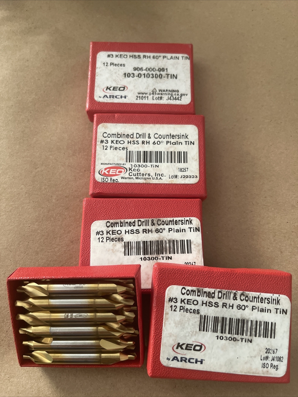 Keo #3 HSS Right Hand 60 Degree Combination Drill & Countersink  (48 Each)
