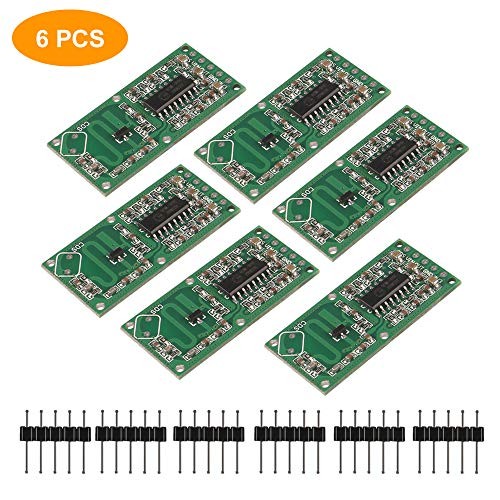 6PCS RCWL-0516 Microwave Radar Motion Sensor Module for Arduino ESP8266 Green