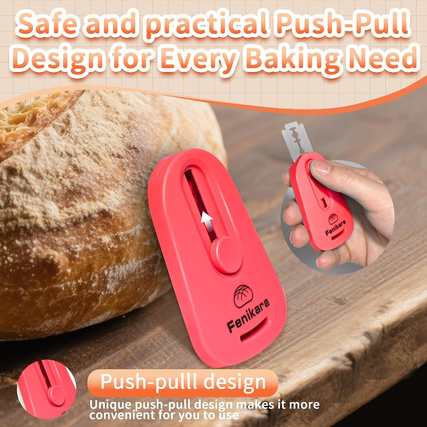 2PCS Upgraded Magnetic Sourdough Scoring Tool & Versatile Bread Scoring Tool- Pr