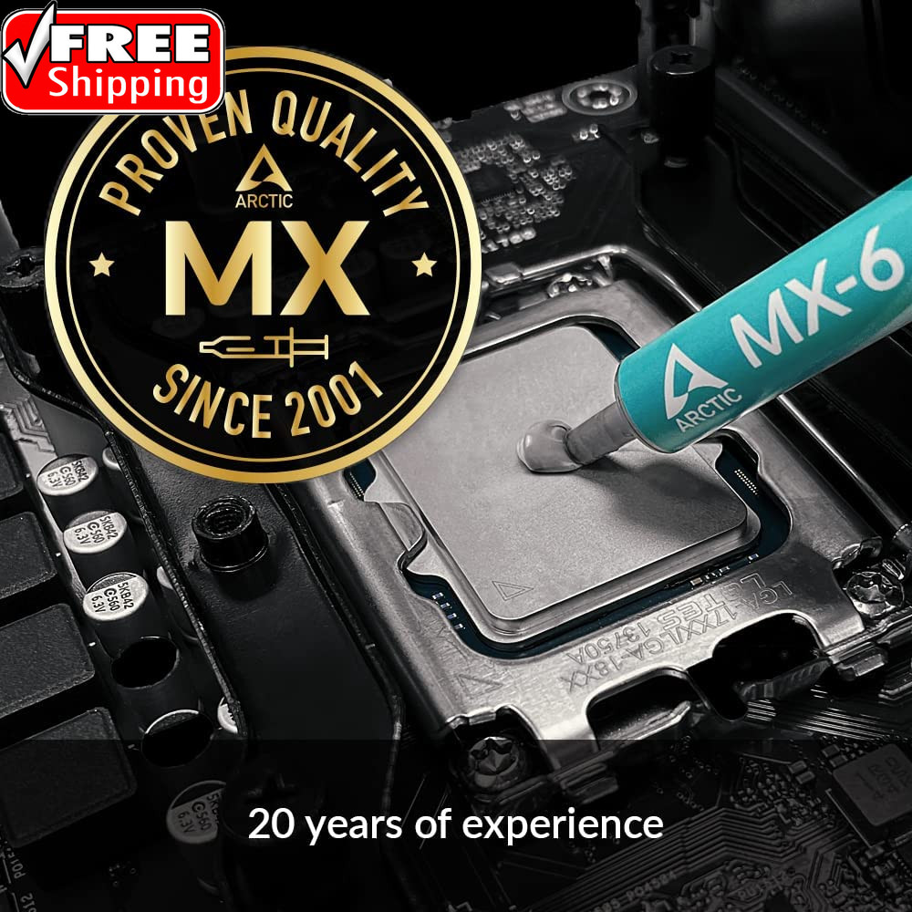 MX-6 (4 G, Incl. 6 MX Cleaner) - Ultimate Performance Thermal Paste for CPU, Con