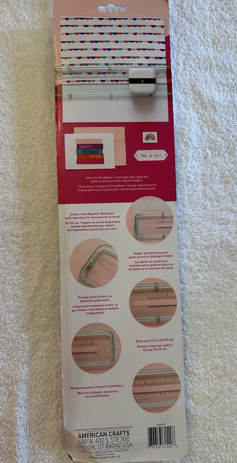 We R Memory Keepers Print Maker 12" Alignment Guide, Align Prints Perfectly NEW