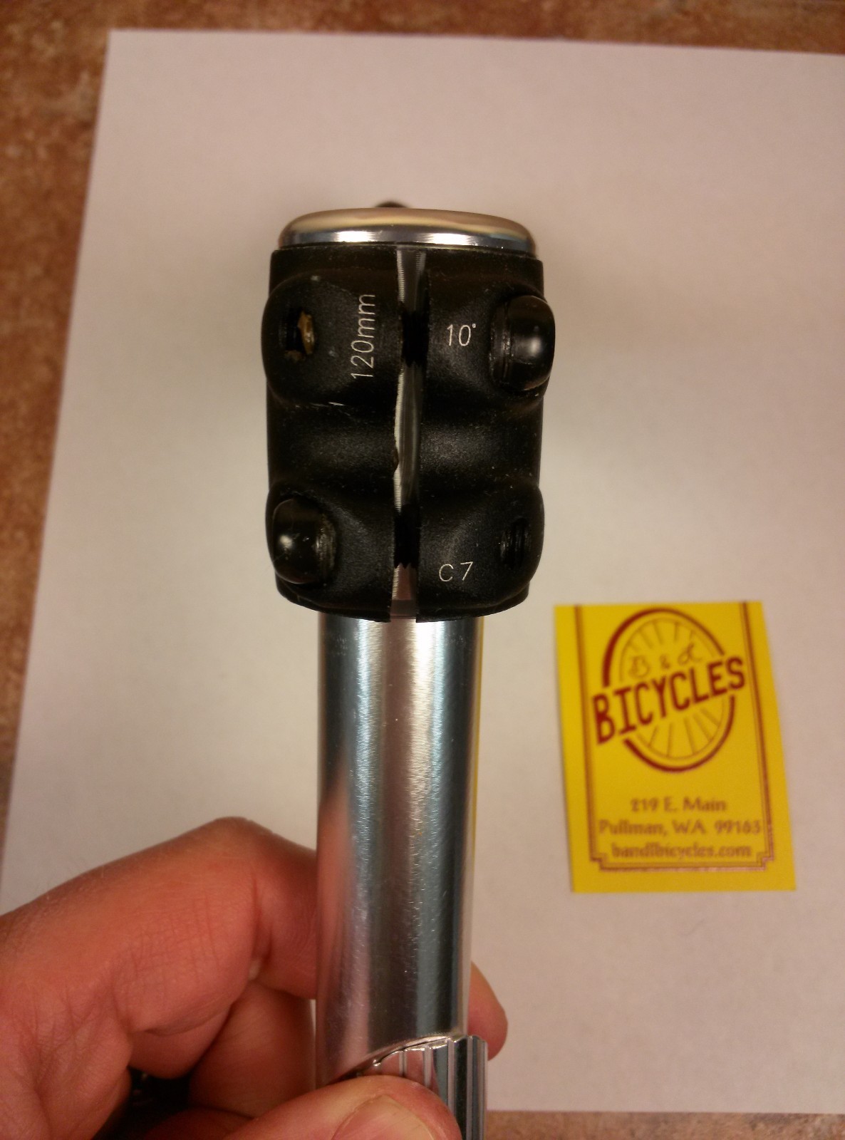French bicycle stem quill adapter for 22.0 , threadless