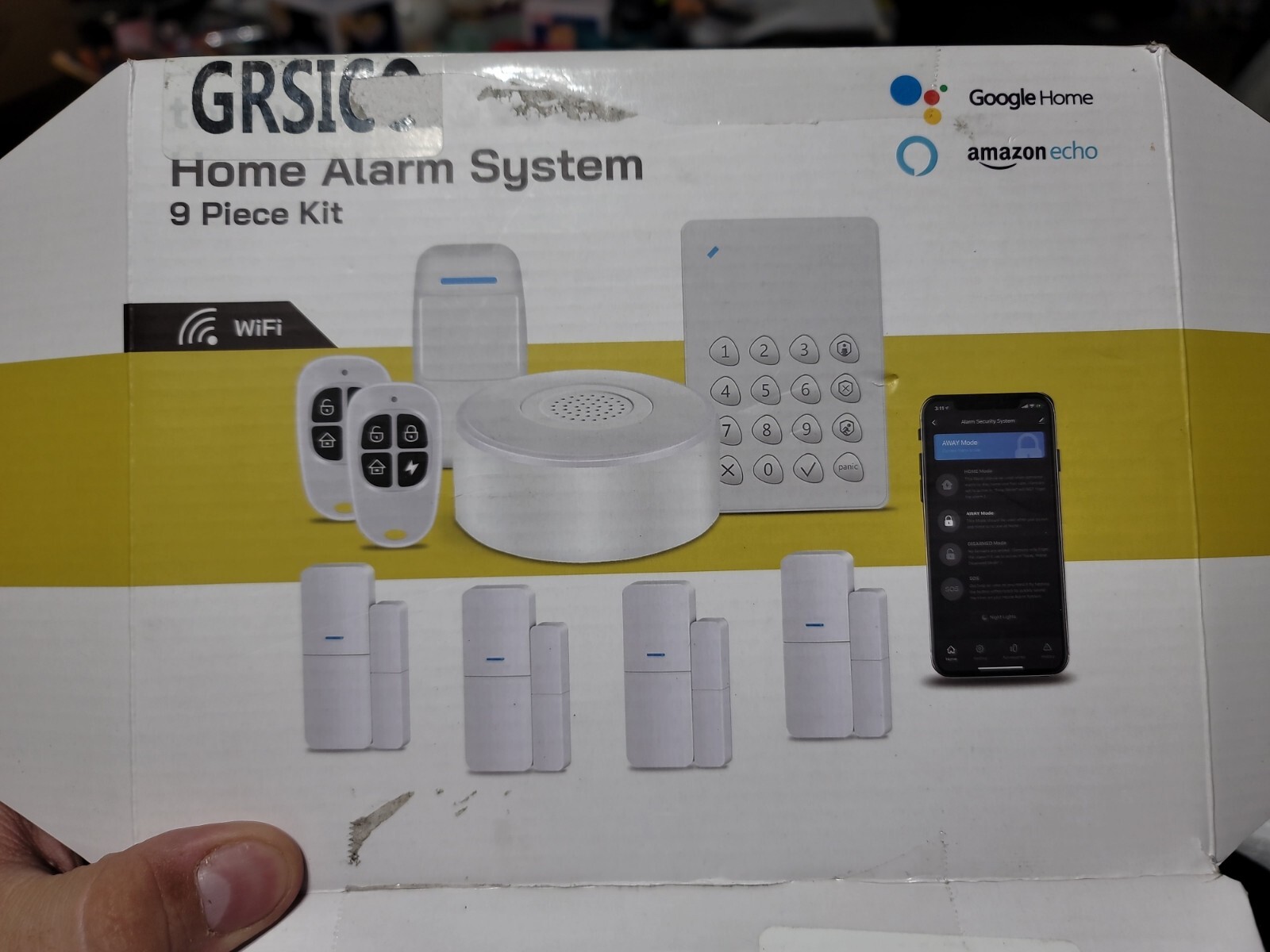 GRSICO Home Alarm System Wireless 9 Piece Kit