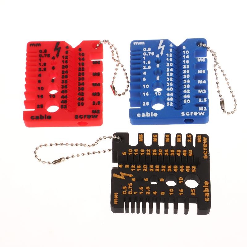 Portable Nut And Drill Bit Thread Checker 3D Printed Wire Screw Measuring Tools