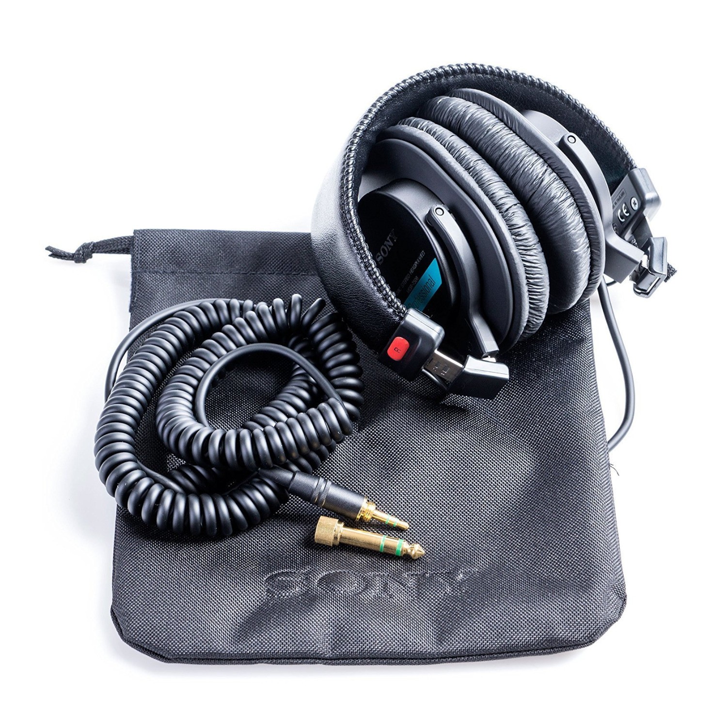 Sony MDR7506 Professional Large Diaphragm Headphone Bundle Case