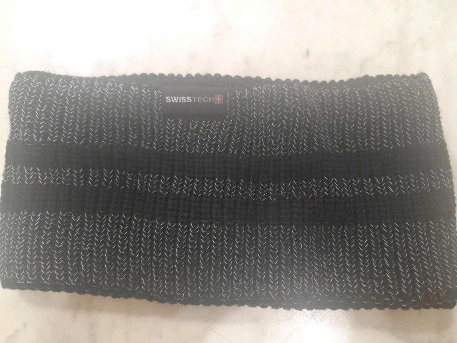 Swiss Tech Black With White Headband/Ear Warmer Nice Preowned Condition
