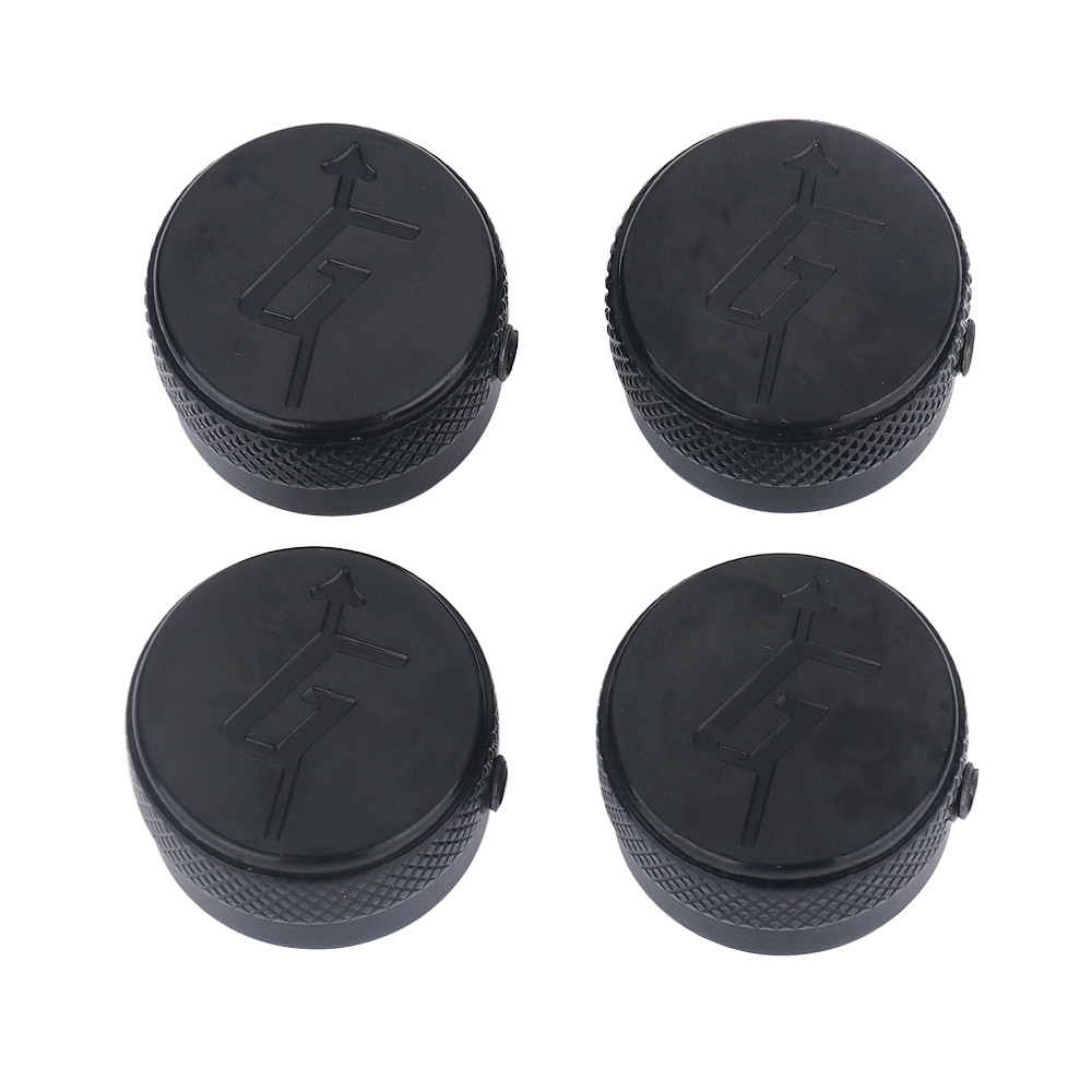 4 Pcs Gretsch “G” With Arrow Control Knobs Metal Guitar Knobs Volume Knobs Black
