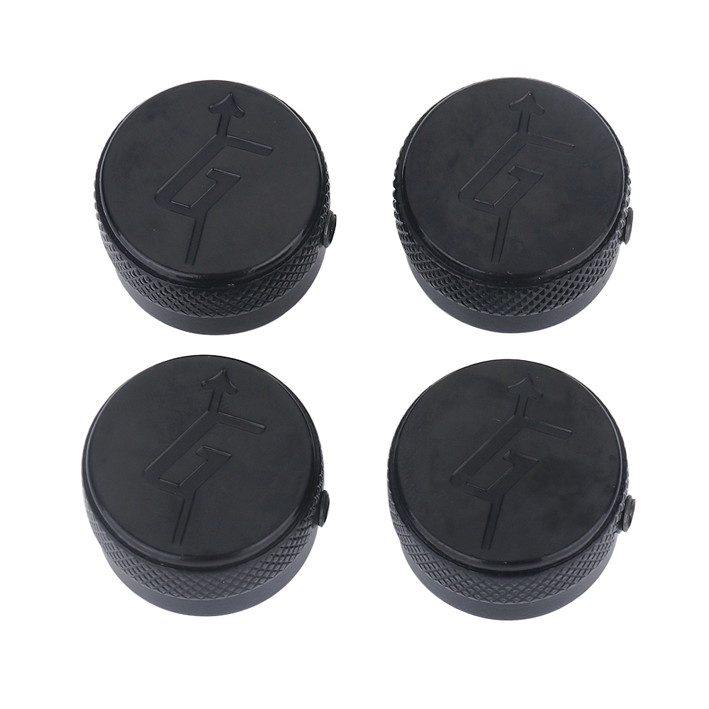 4 Pcs Gretsch “G” With Arrow Control Knobs Metal Guitar Knobs Volume Knobs Black