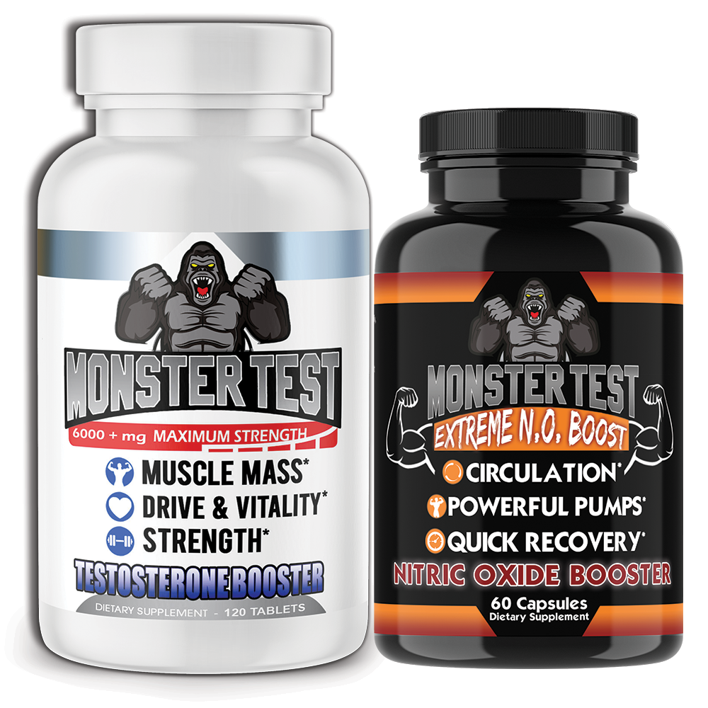Testosterone Booster Monster Test Testosterona + Monster Test Nitric Oxide 2-PK
