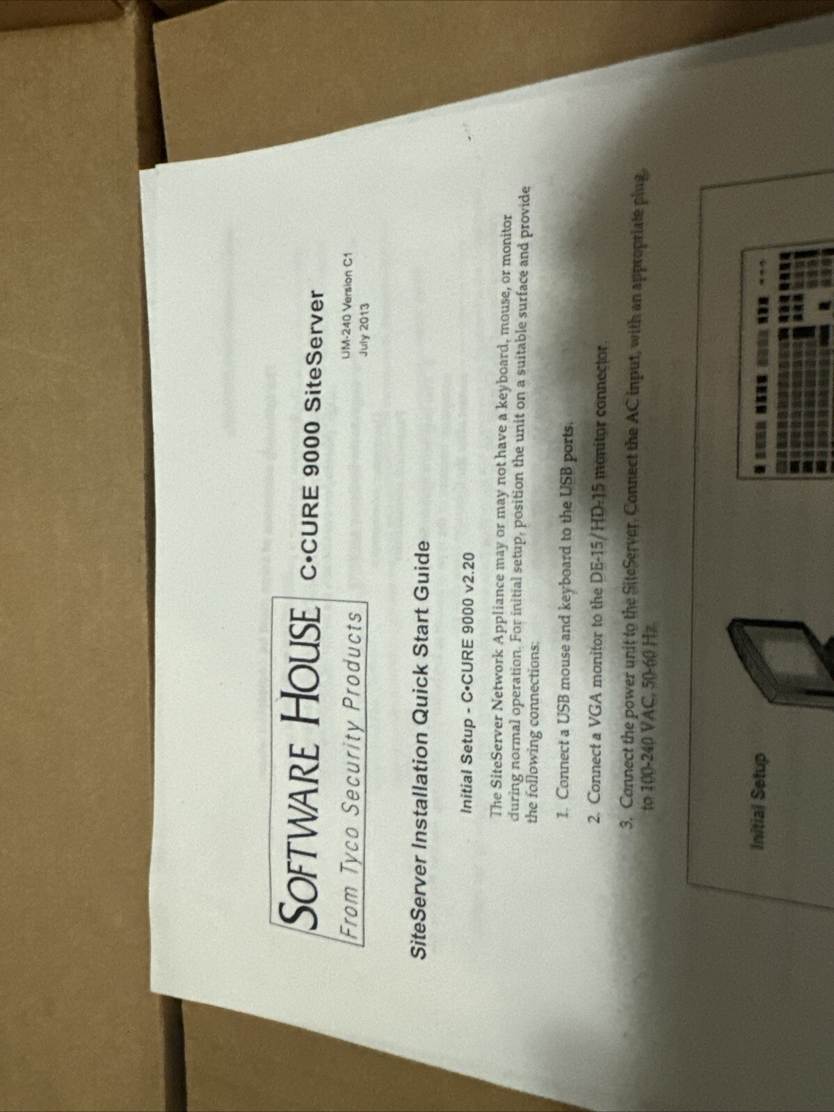 Software House C Cure 9000 Site Server 16 Reader