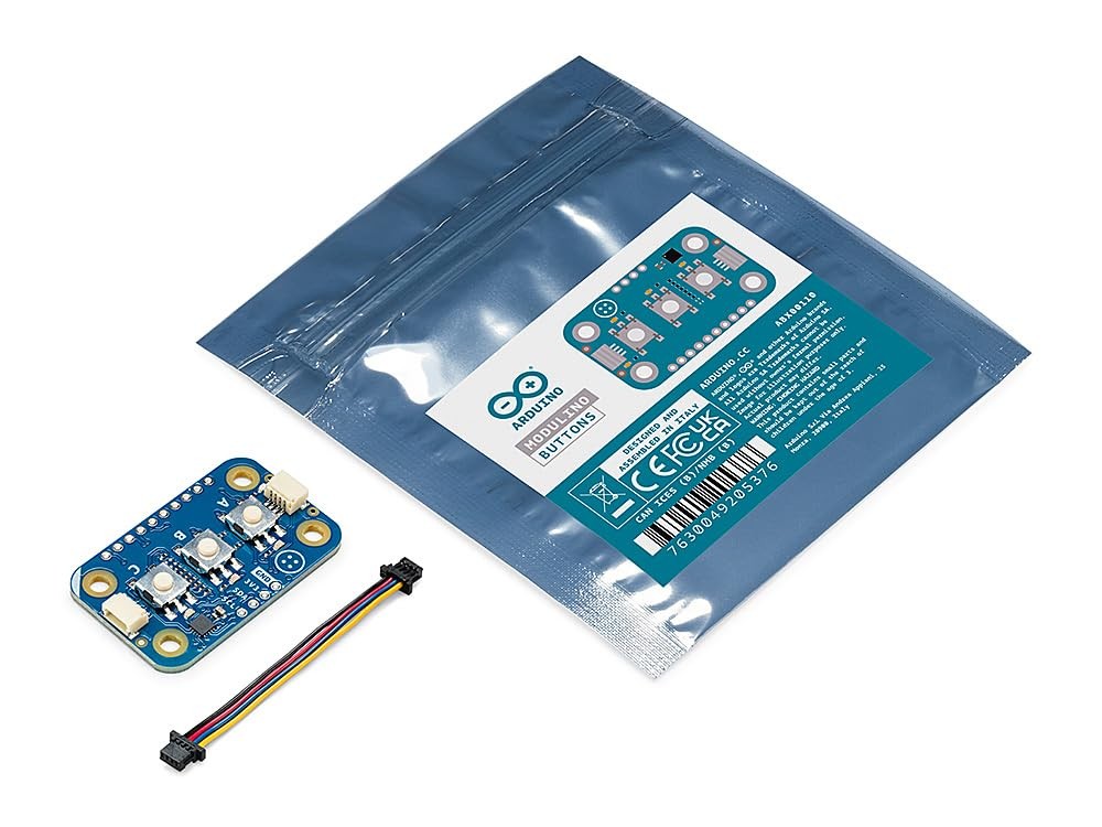 Modulino Buttons ABX00110 QwiicCompatible 3Button Module With LEDs Board