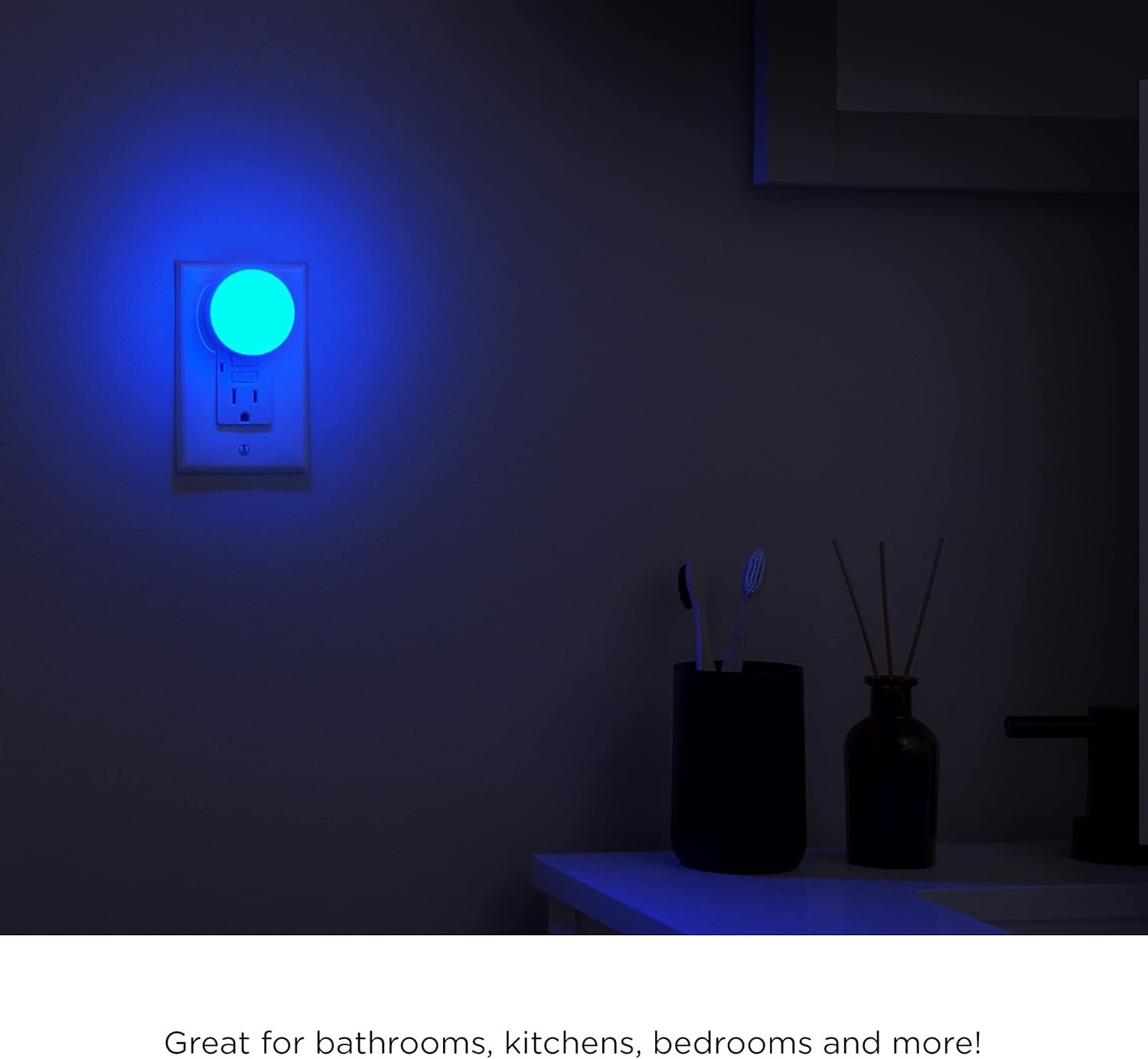 Color Changing Mini LED Night Light, Plug-in, Dusk to Dawn Sensor, Compact, 3...
