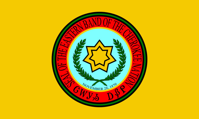 Seal of the Eastern Band of Cherokee Indians Flag Self-adhesive Vinyl Decal