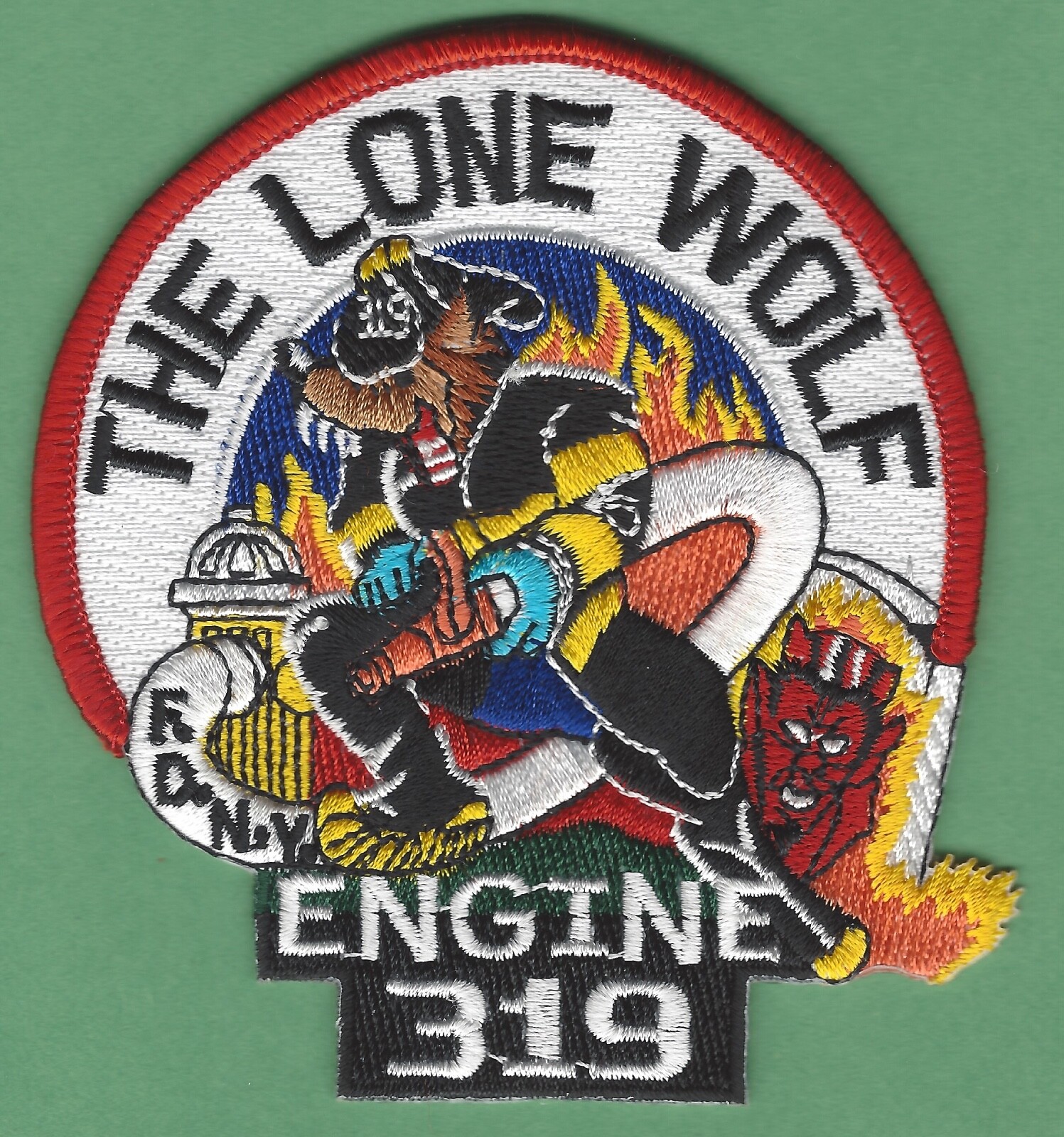 FDNY FIRE DEPARTMENT NEW YORK ENGINE COMPANY 319 PATCH QUEENS LONE WOLF