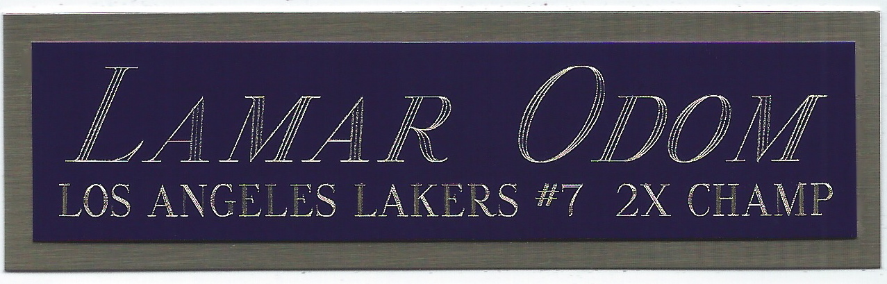 LAMAR ODOM LAKERS NAMEPLATE FOR AUTOGRAPHED Signed Basketball-JERSEY-PHOTO-FLOOR