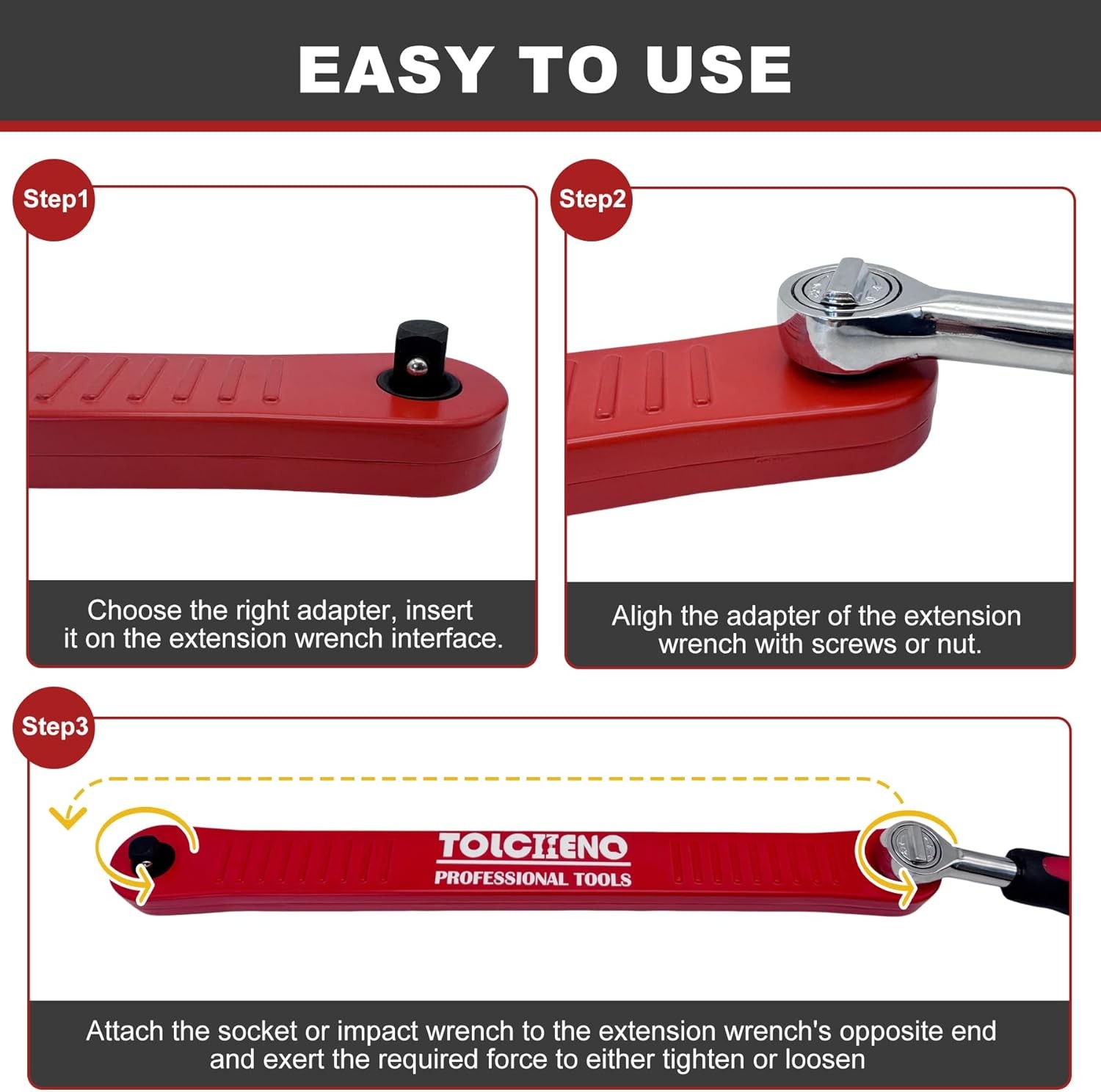 Offset Extension Wrench Set Pro Zero Offset Extension Wrench Extender Tool wi...