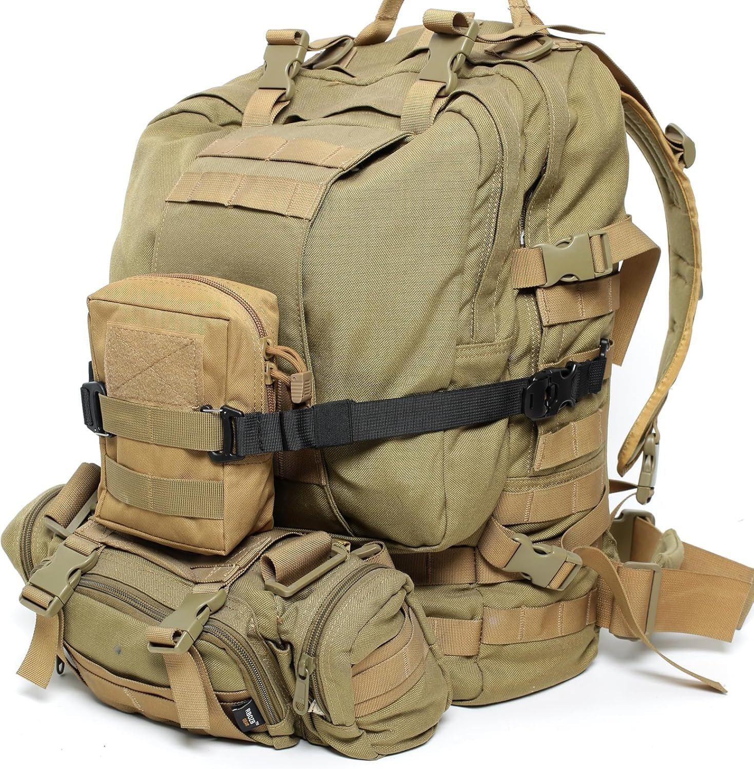 MOLLE Tactical Straps for Backpack - Adjustable 7.5-22 inch Compression Tie Down