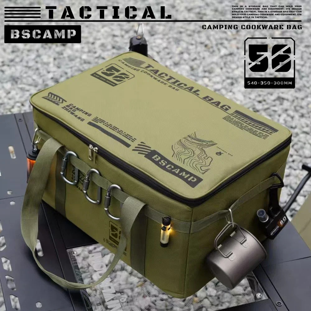 30L/42L/56L Insulated Waterproof Tactical Camping Bag Foldable Outdoor Picnic Ta