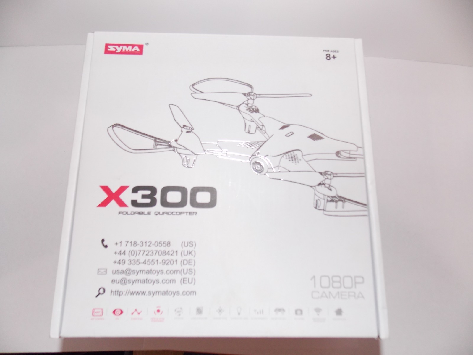 Syma X300 Foldable Quadcopter Drone w/ 1080P Camera – Used in Box Ages 8+