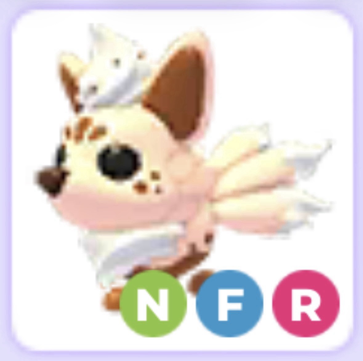 Neon Fly Ride NFR Latte Kitsune ❤️ Adopt Me Pet
