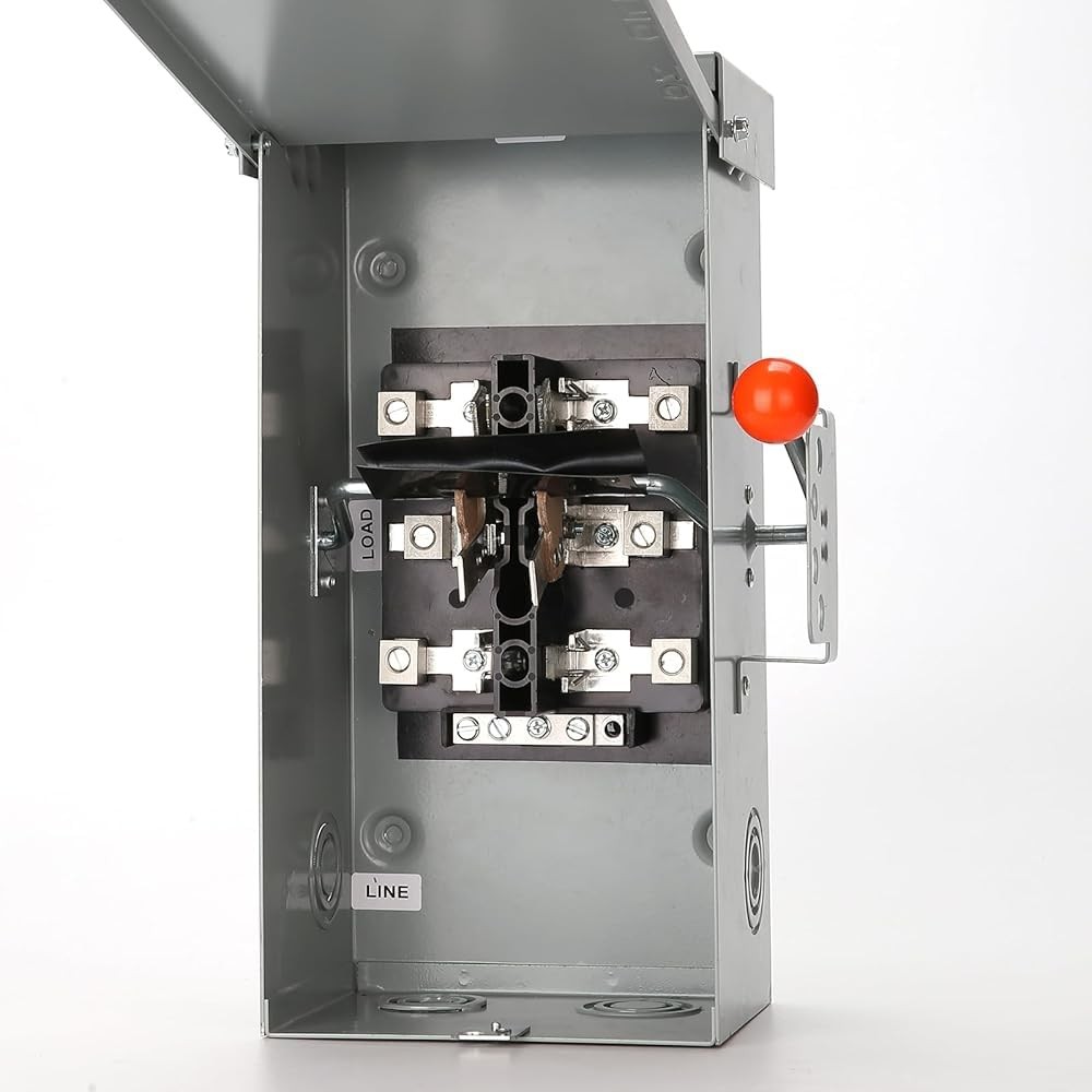 100A Generator Transfer Switch,24000W General-Duty Double-Throw Safety Switch...