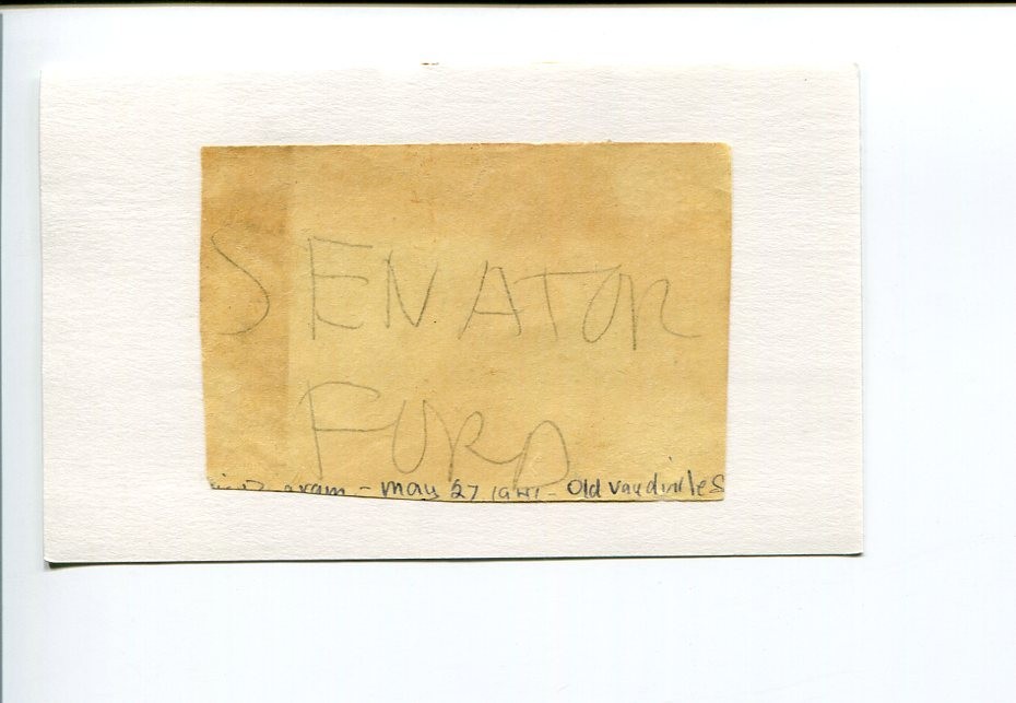 Senator Ed Ford Can You Top This Radio HOF Hall Of Fame Signed Autograph