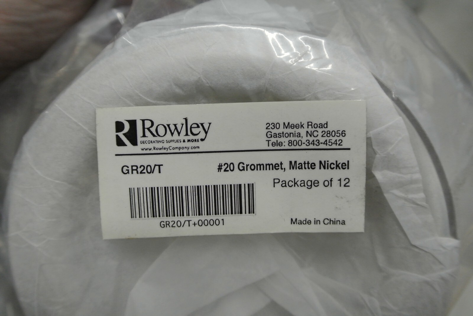 (12) Rowley Co. GR20/T #20 Matte Nickel Grommets