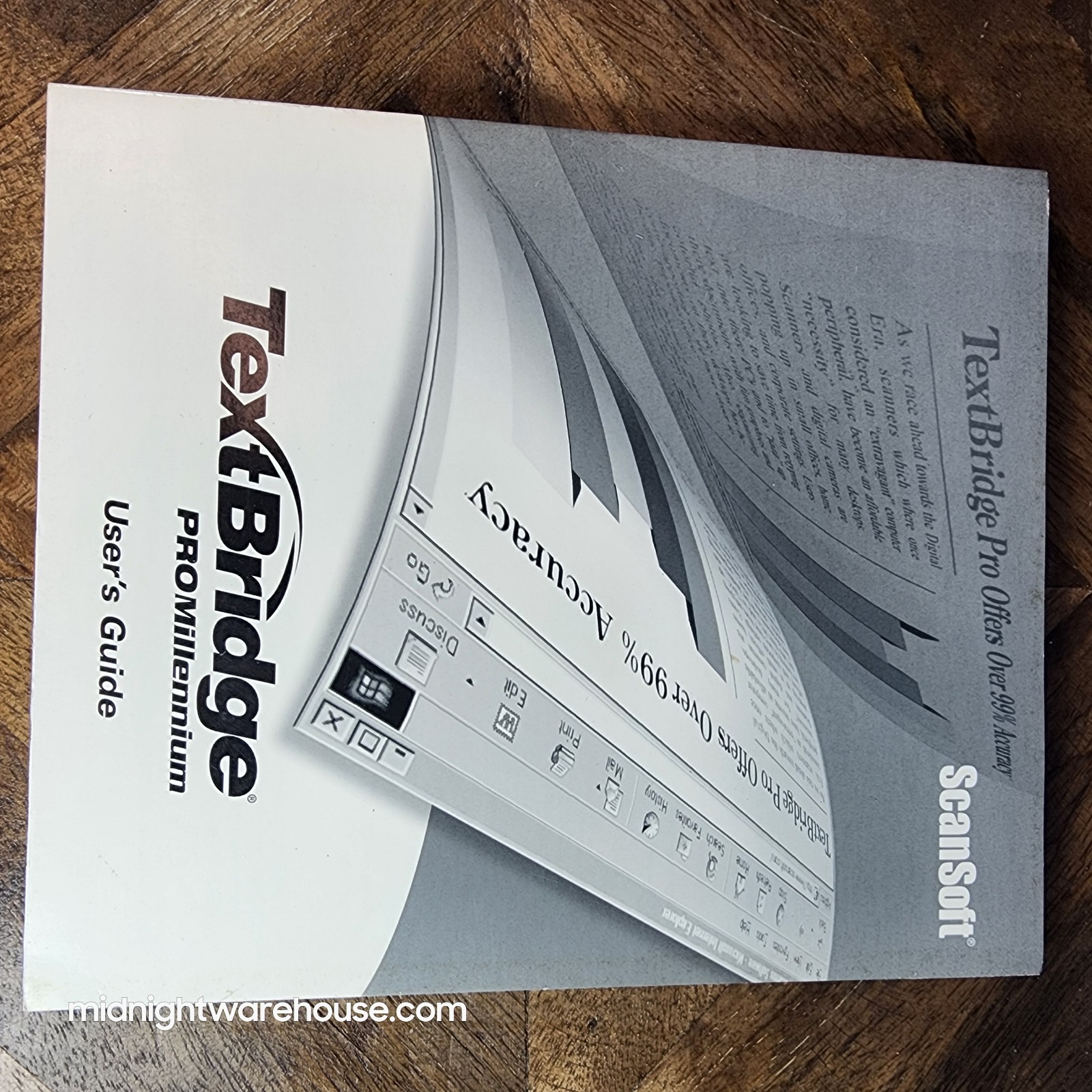 Scansoft TextBridge Pro Millennium OCR Software User Guide Manual Vintage 2000