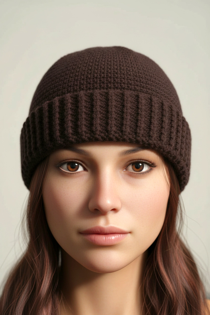 8" long Wide Ribbed Unisex Fisherman Beanie