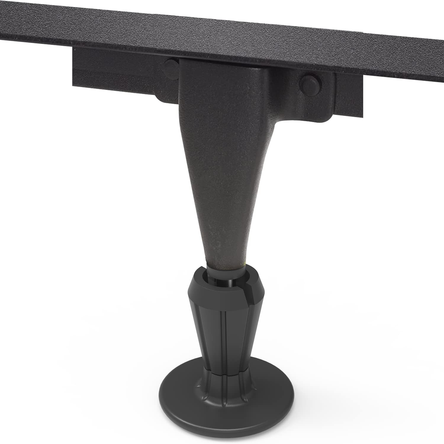 Bed Frame Feet 6 Pack Steel Stem Plastic Legs Replacement Support Black